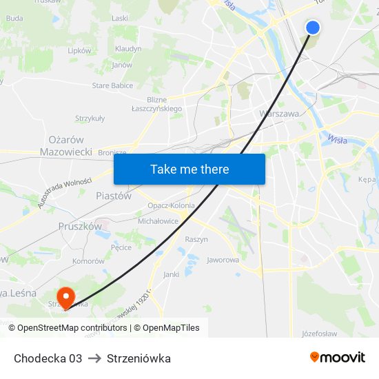 Chodecka 03 to Strzeniówka map