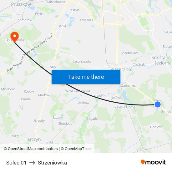 Solec 01 to Strzeniówka map