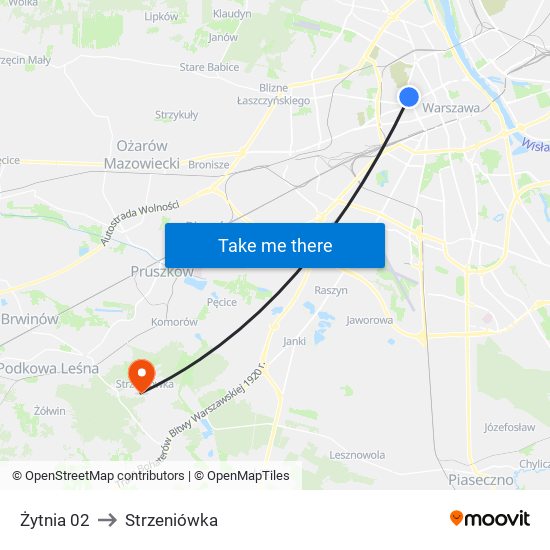 Żytnia 02 to Strzeniówka map