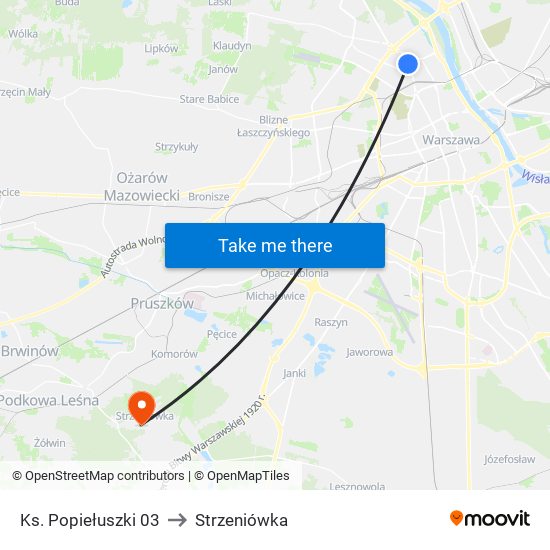 Ks. Popiełuszki 03 to Strzeniówka map