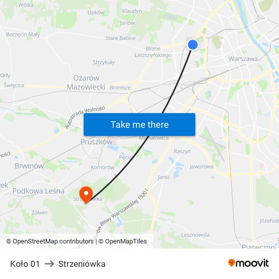 Koło 01 to Strzeniówka map