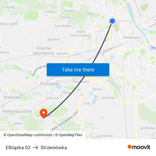 Elbląska 02 to Strzeniówka map