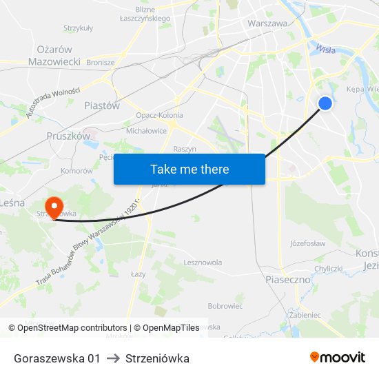 Goraszewska 01 to Strzeniówka map