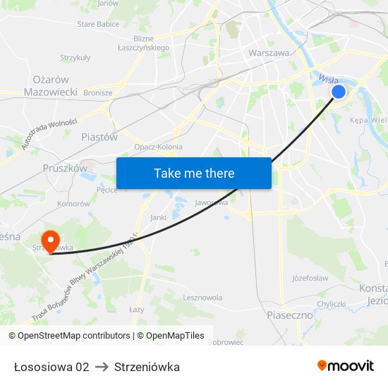 Łososiowa 02 to Strzeniówka map