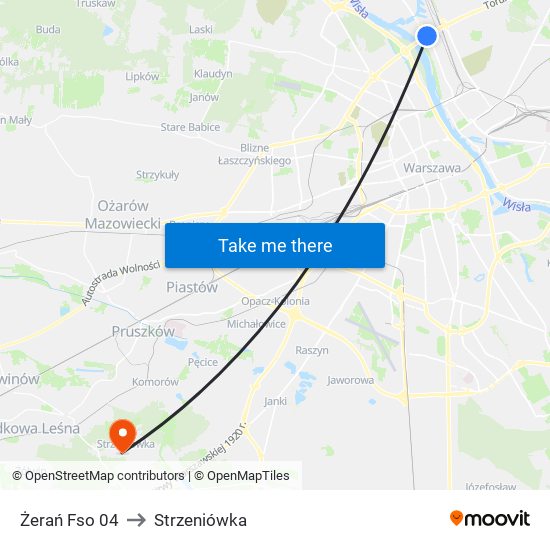 Żerań Fso 04 to Strzeniówka map