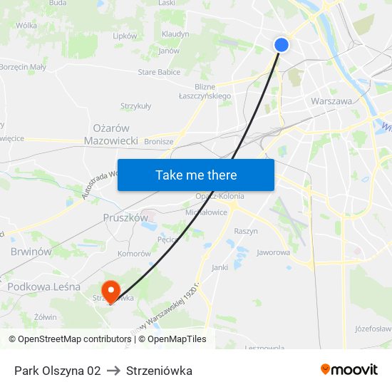 Park Olszyna 02 to Strzeniówka map