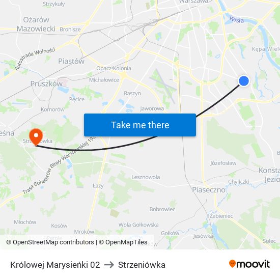 Królowej Marysieńki 02 to Strzeniówka map