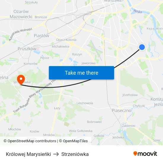 Królowej Marysieńki to Strzeniówka map