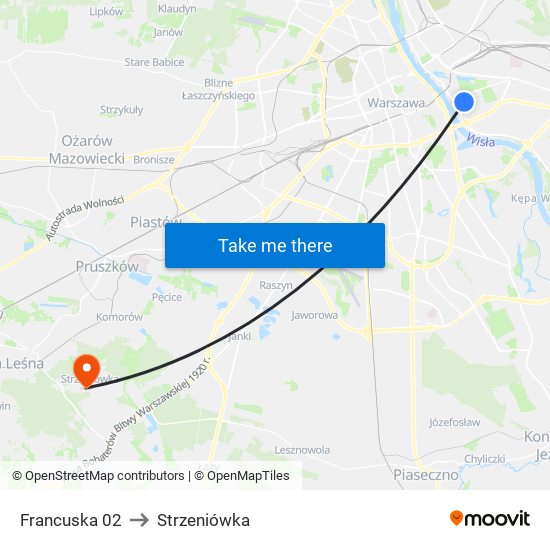 Francuska 02 to Strzeniówka map