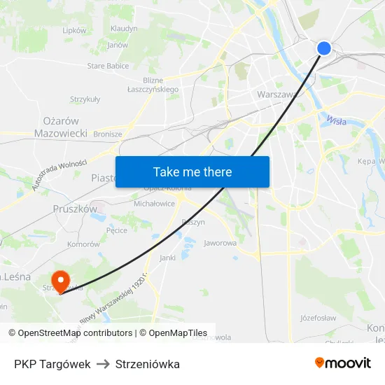 PKP Targówek to Strzeniówka map