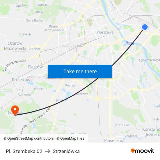 Pl. Szembeka 02 to Strzeniówka map