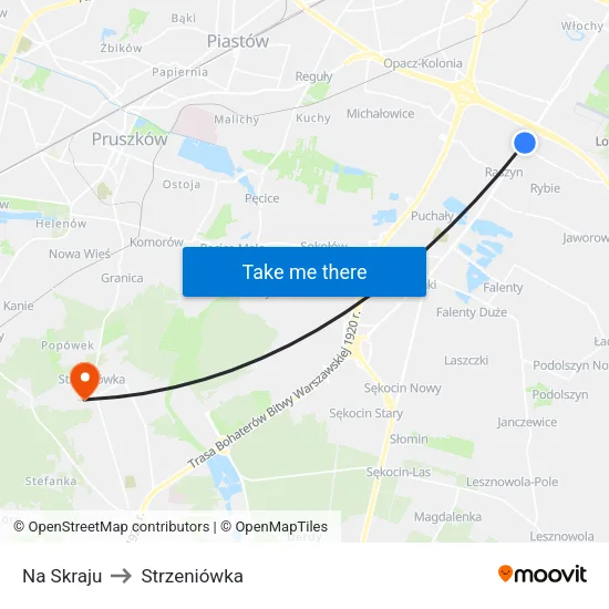 Na Skraju to Strzeniówka map
