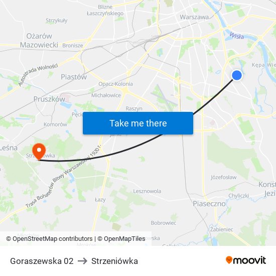 Goraszewska 02 to Strzeniówka map