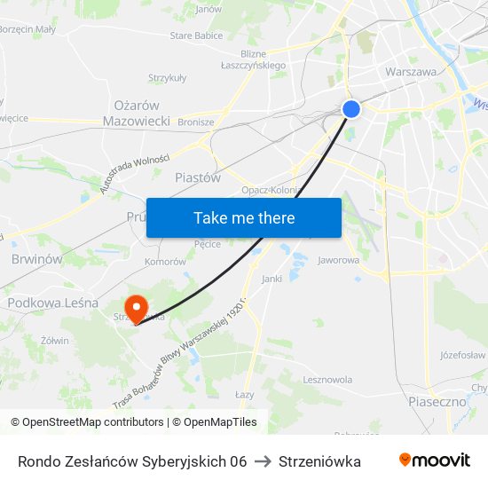 Rondo Zesłańców Syberyjskich to Strzeniówka map