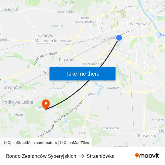 Rondo Zesłańców Syberyjskich to Strzeniówka map