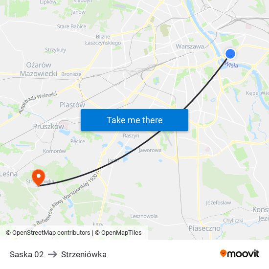 Saska 02 to Strzeniówka map