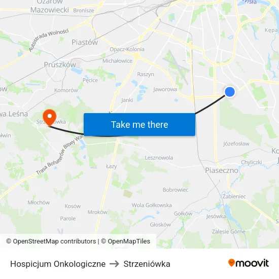 Hospicjum Onkologiczne to Strzeniówka map