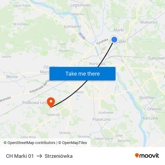 CH Marki 01 to Strzeniówka map