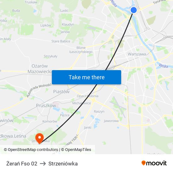 Żerań Fso 02 to Strzeniówka map