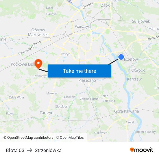 Błota 03 to Strzeniówka map