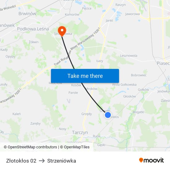 Złotokłos 02 to Strzeniówka map