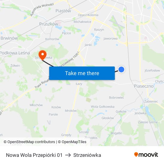 Nowa Wola Przepiórki 01 to Strzeniówka map