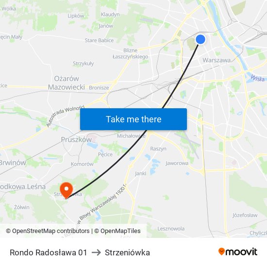 Rondo Radosława 01 to Strzeniówka map