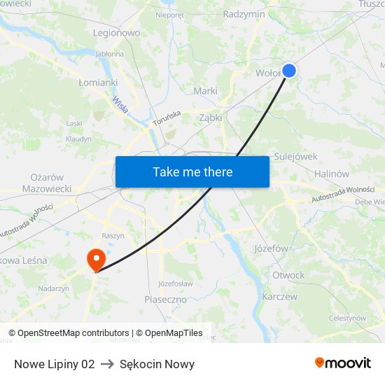 Nowe Lipiny 02 to Sękocin Nowy map