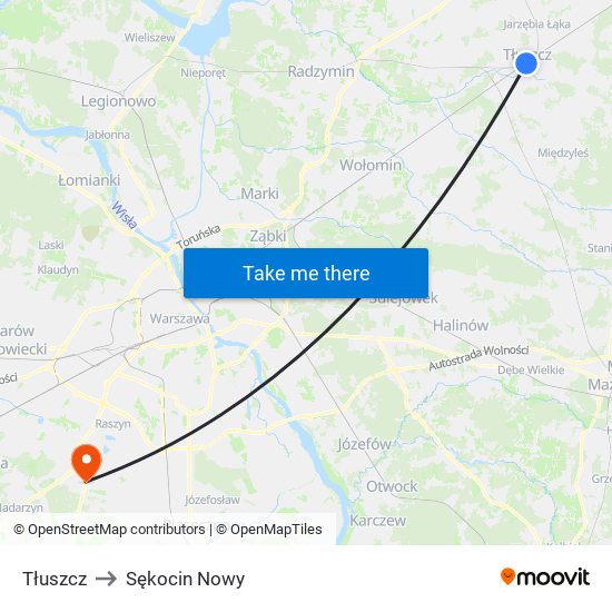 Tłuszcz to Sękocin Nowy map