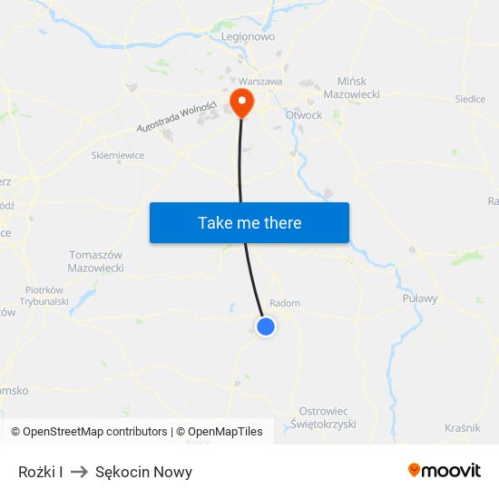 Rożki I to Sękocin Nowy map