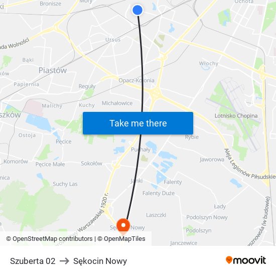 Szuberta 02 to Sękocin Nowy map