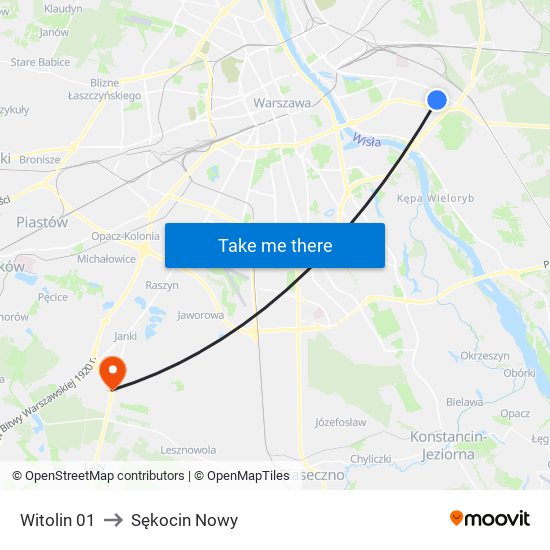 Witolin 01 to Sękocin Nowy map