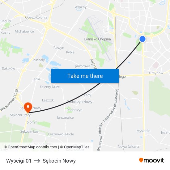 Wyścigi 01 to Sękocin Nowy map