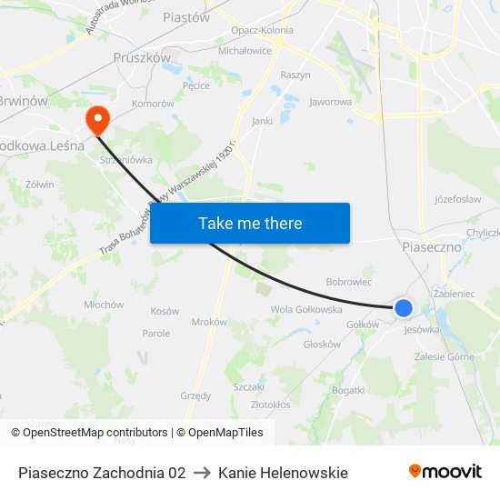 Wólka Kozodawska Zachodnia to Kanie Helenowskie map