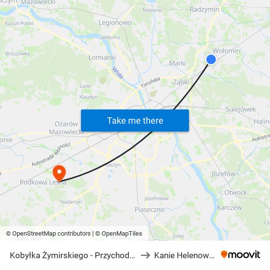 Kobyłka Żymirskiego-Przychodnia to Kanie Helenowskie map