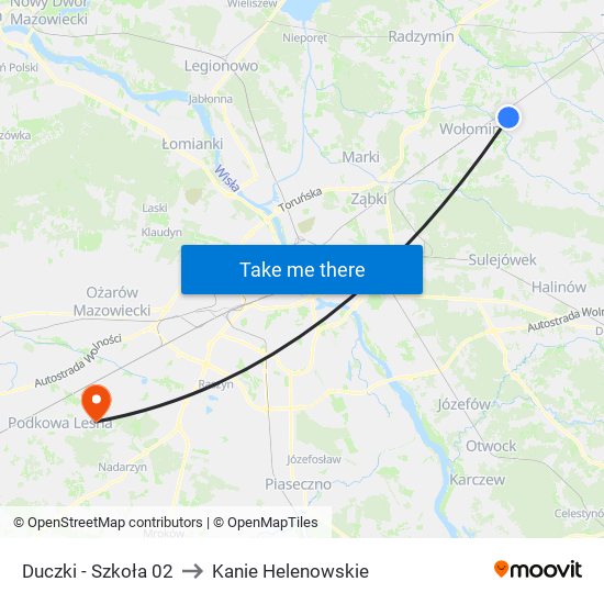 Duczki-Szkoła to Kanie Helenowskie map