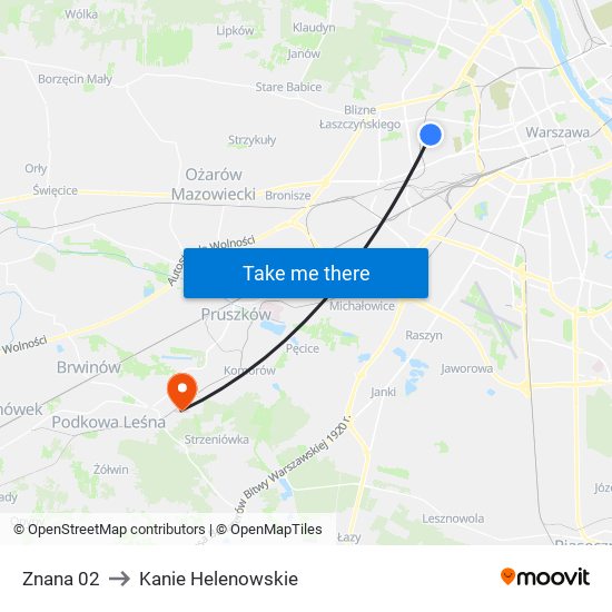 Znana 02 to Kanie Helenowskie map