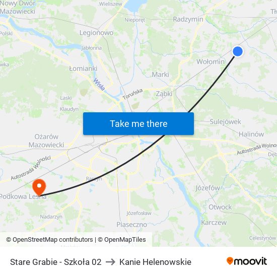 Stare Grabie - Szkoła 02 to Kanie Helenowskie map