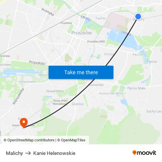 Malichy to Kanie Helenowskie map