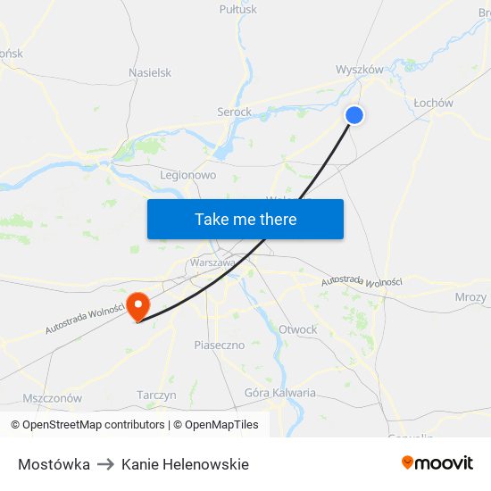 Mostówka to Kanie Helenowskie map