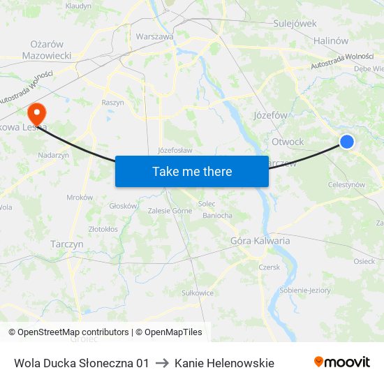 Wola Ducka Słoneczna 01 to Kanie Helenowskie map