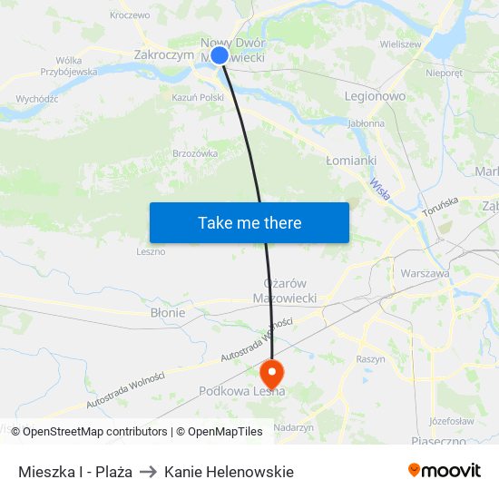 Mieszka I - Plaża to Kanie Helenowskie map