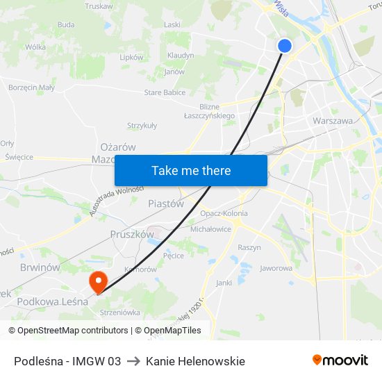 Podleśna - IMGW 03 to Kanie Helenowskie map