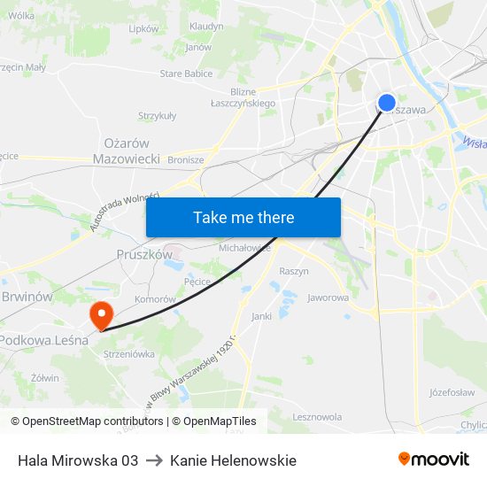 Hala Mirowska 03 to Kanie Helenowskie map