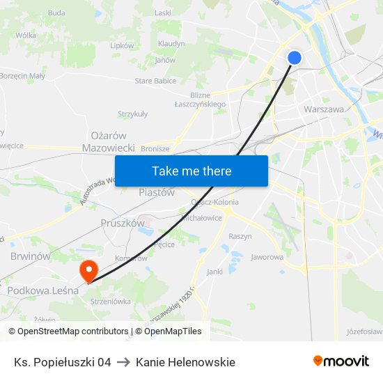 Ks. Popiełuszki to Kanie Helenowskie map