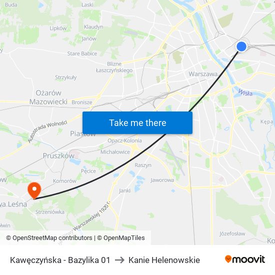 Kawęczyńska - Bazylika 01 to Kanie Helenowskie map