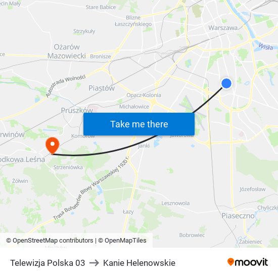 Telewizja Polska 03 to Kanie Helenowskie map