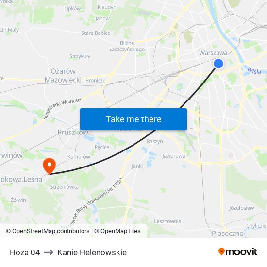 Hoża 04 to Kanie Helenowskie map