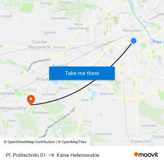 Pl. Politechniki 01 to Kanie Helenowskie map