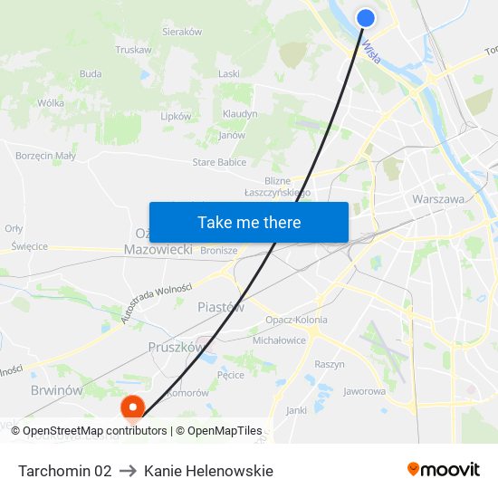 Tarchomin 02 to Kanie Helenowskie map